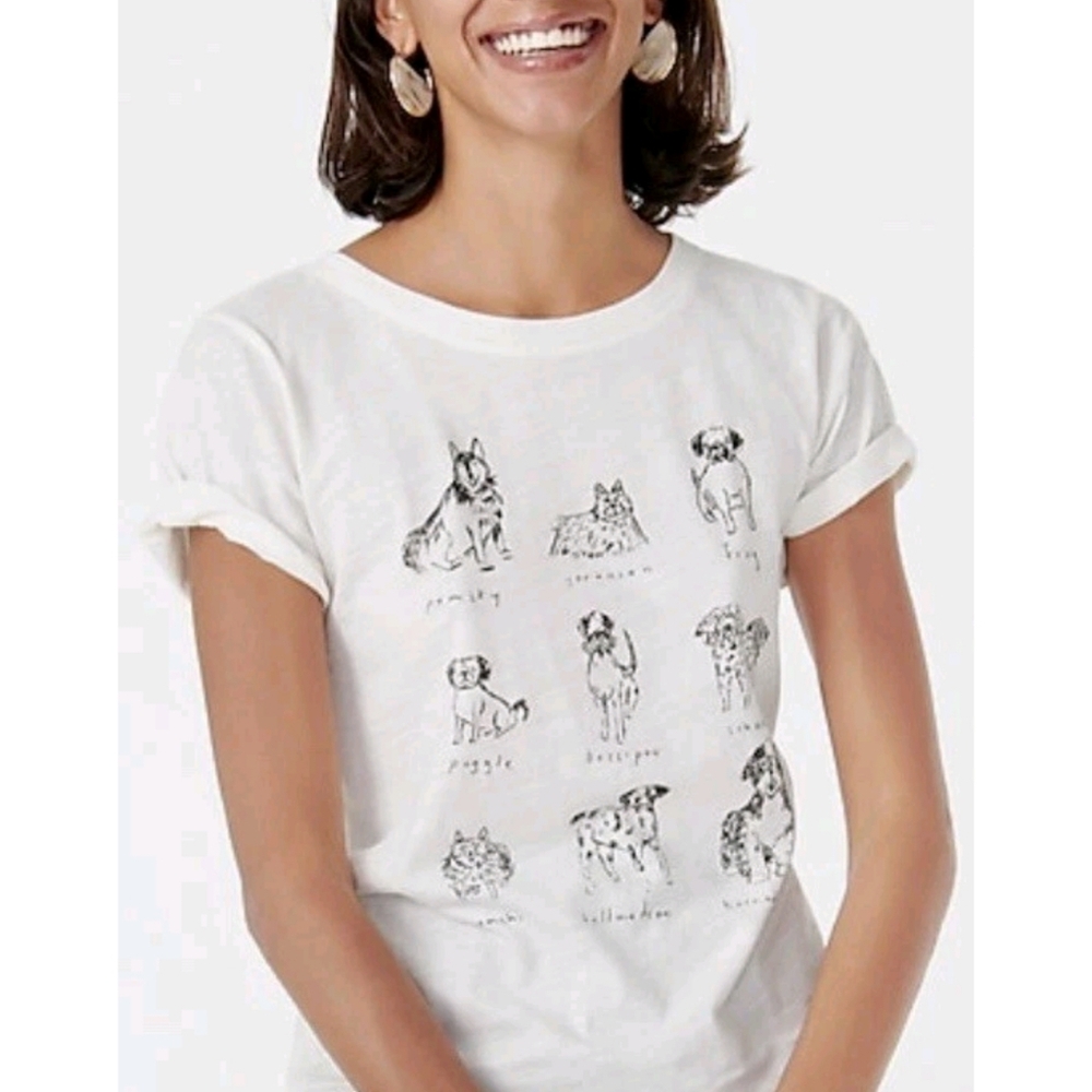 ✨ J.Crew Collector Tee Vintage Dogs Of The World Graphic T-Shirt Size Small ✨